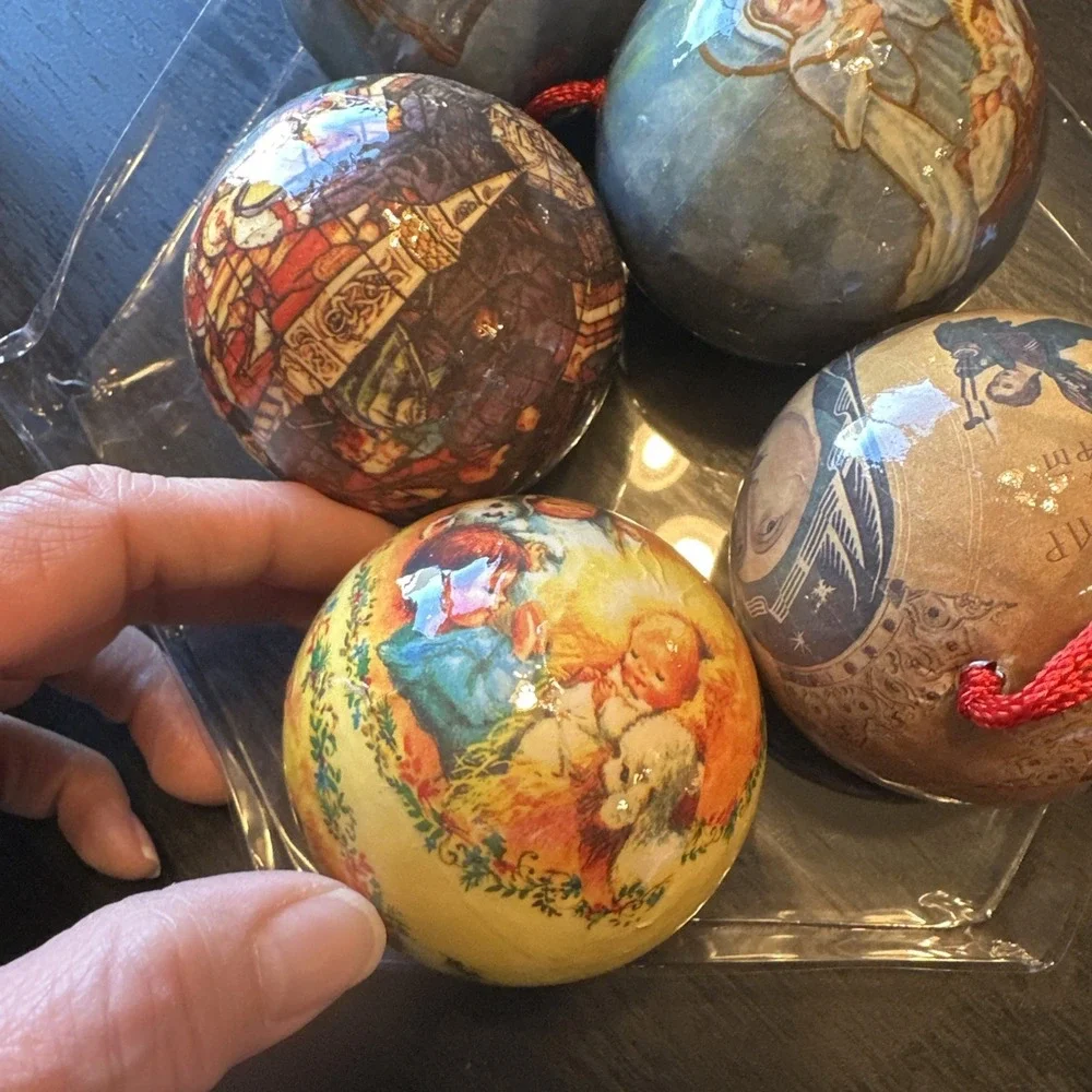 JCPenney Christmas‎ Ornaments 23 Paper Mache Decoupage Collectible Victorian